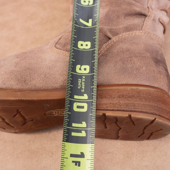 Sofft Wmn Sharnell Low Distress Beige Suede Waterproof Back Lace-up Boots sz 9.5 - Picture 6 of 8